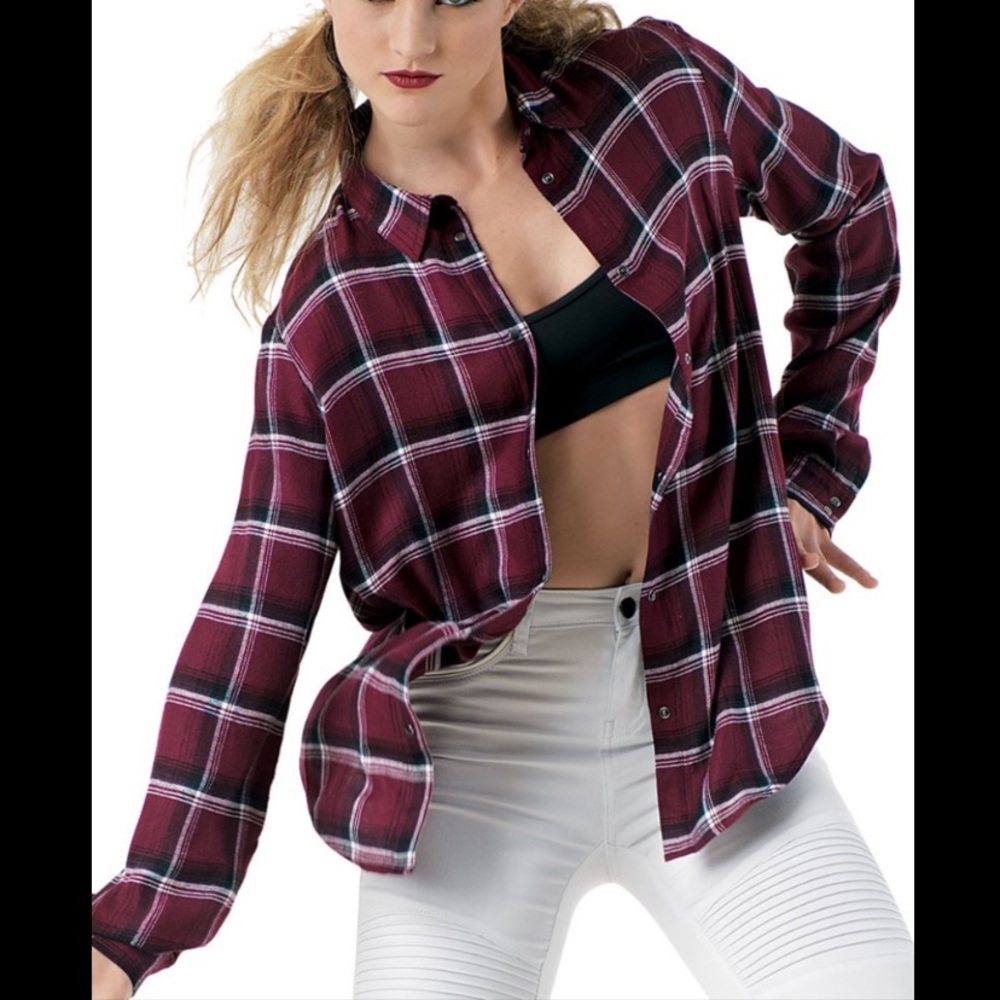 Windowpane Plaid Button Up Shirt